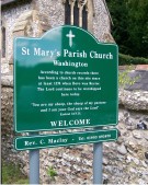 St Marys Parish Church Aluminium Sign on Posts